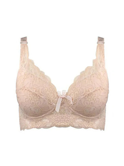Hot Full cup thin underwear small bra plus size wireless adjustable lace Women's bra breast cover B C D cup Large size Lace Bras Chic Le'Meek