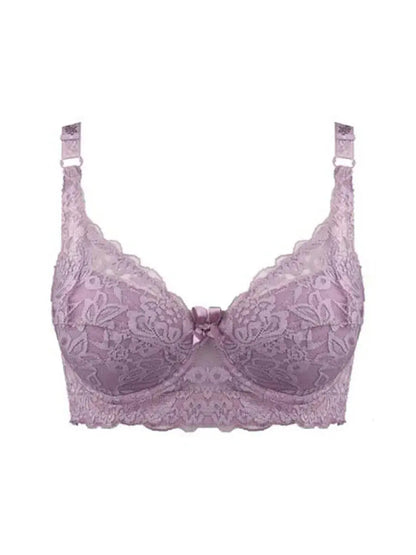 Hot Full cup thin underwear small bra plus size wireless adjustable lace Women's bra breast cover B C D cup Large size Lace Bras Chic Le'Meek