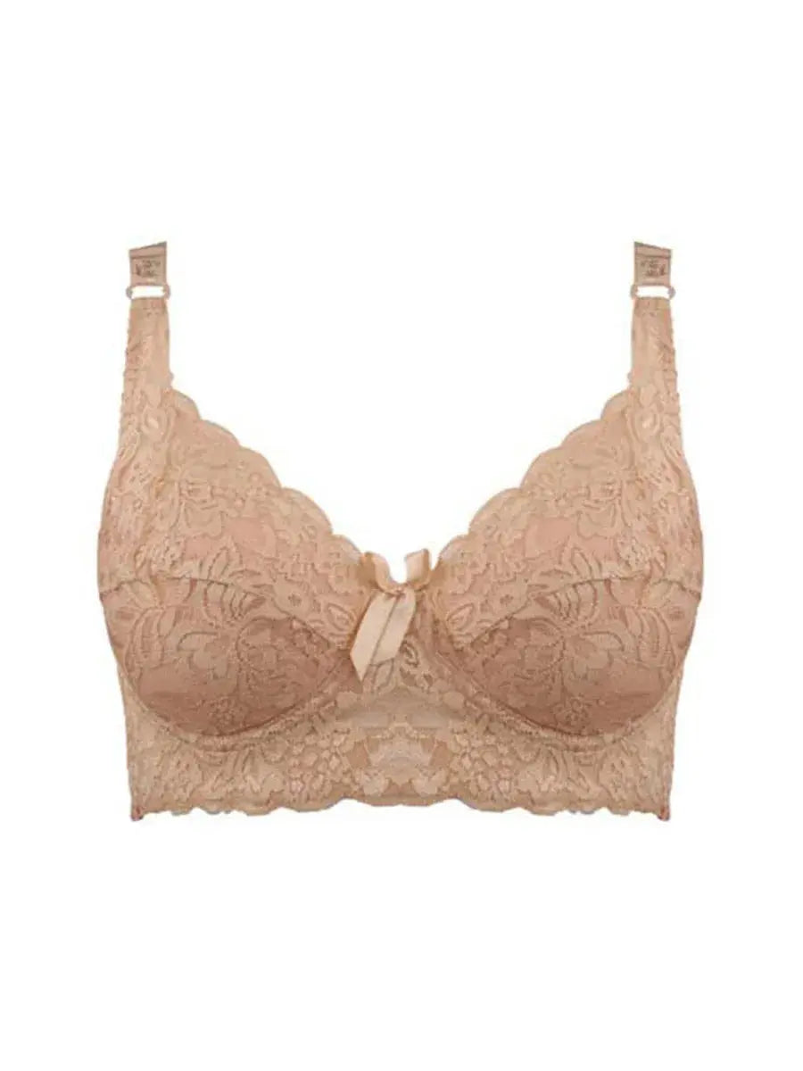 Hot Full cup thin underwear small bra plus size wireless adjustable lace Women's bra breast cover B C D cup Large size Lace Bras Chic Le'Meek