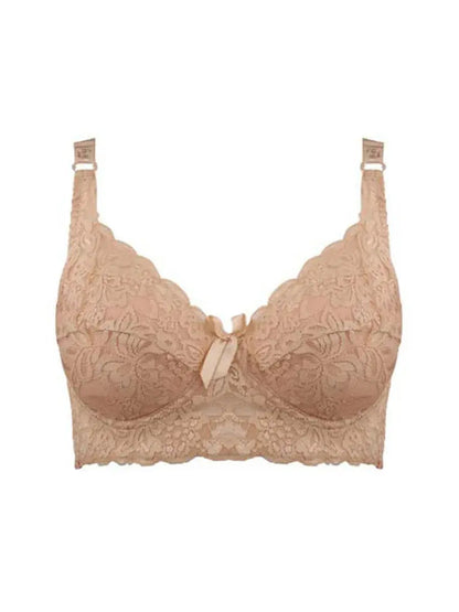 Hot Full cup thin underwear small bra plus size wireless adjustable lace Women's bra breast cover B C D cup Large size Lace Bras Chic Le'Meek