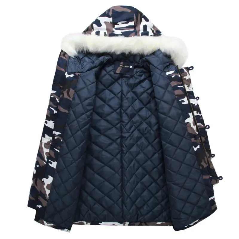 2024 New Brand Winter Men Thick Camouflage Jacket Men's Parka coat Male Hooded Parkas Jacket Men Military Overcoat Temu