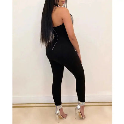 Women Tassels Jumpsuit Romper Spring Autumn Sleeveless V Neck Pants Jumpsuit Clubwear Trousers Outfit Clothes For Female Temu