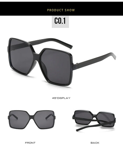 Black Square Oversized Sunglasses Women Big Frame Colorful Sun Glasses Female Mirror Oculos Unisex Gradient Hip Hop Shades Temu
