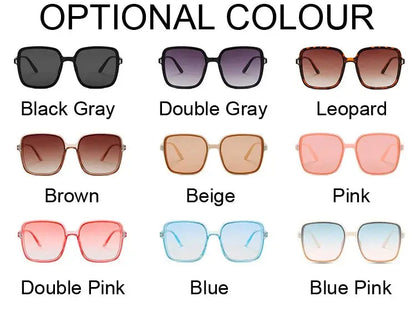 Fashion Designer Square Sunglasses Woman Retro Vintage Gradient Sun Glasses Female Clear Lens Black White Oculos De Sol Chic Le'Meek