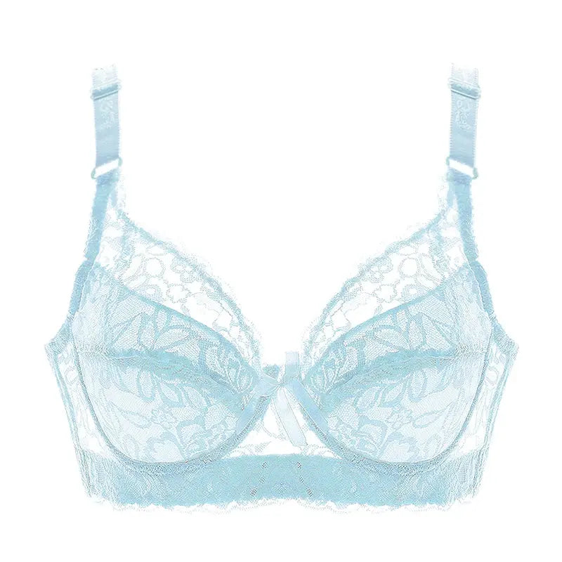 Hot Full cup thin underwear small bra plus size wireless adjustable lace Women's bra breast cover B C D cup Large size Lace Bras Chic Le'Meek
