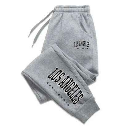 Los Angeles Womens Mens Sweatpants Elastic waist Casual Outdoors Jogging Pants High Quality Fashion Versatile Sport Trousers Chic Le'Meek