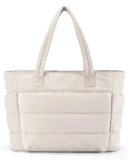 BAGSMART The Bubble Tote Bag Cotton Padded Female Quilting Puffy Shoulder Shopper Purse Simple Daily Handbag Women's Bags Temu