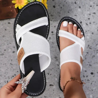 New Women Slippers Flat Sole Casual Soft Big Toe Foot Sandal Shoes Comfortable Beach Lightweight Slippers Women Slides Women AliExpress