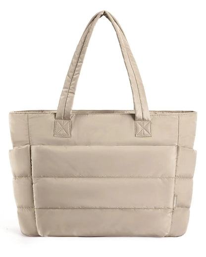 BAGSMART The Bubble Tote Bag Cotton Padded Female Quilting Puffy Shoulder Shopper Purse Simple Daily Handbag Women's Bags Temu
