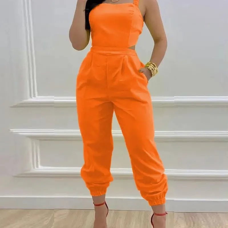 Women's Jumpsuit Elegant Sexy Suspender Printed Jumpsuits Casual Hip Waist Overalls Romper For Women Spring Summer 2023