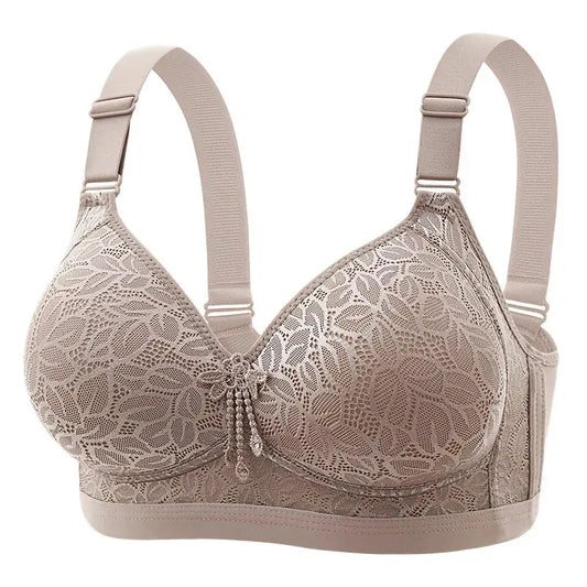 Comfortable Breathable Adjustable Brassiere Thin Section Without Steel Ring Bra Large Breasts Appear Small Side Gathering Bra Chic Le'Meek