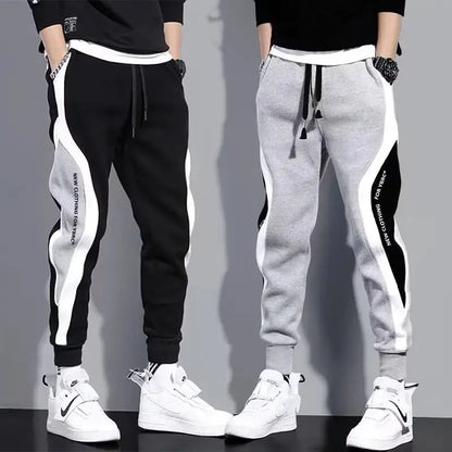 Men Black Pants Hip Hop Drawstring Jogger Fashion Comfortable Trousers Male Casual Sweatpants Loose Elastic Waist Sportswear Chic Le'Meek