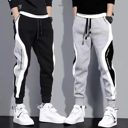 Men Black Pants Hip Hop Drawstring Jogger Fashion Comfortable Trousers Male Casual Sweatpants Loose Elastic Waist Sportswear Chic Le'Meek