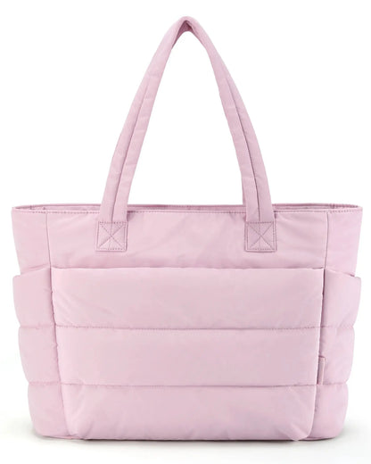 BAGSMART The Bubble Tote Bag Cotton Padded Female Quilting Puffy Shoulder Shopper Purse Simple Daily Handbag Women's Bags Temu