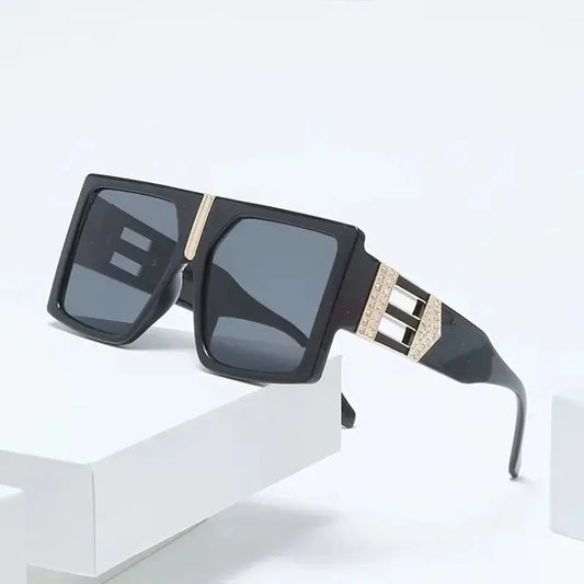 Diamond Rhinestone Decoration Square Frame Sunglasses for Men Women Fashion Trend Vintage UV400 Big S un Glasses Retro Eyewear Temu