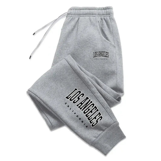 Los Angeles Womens Mens Sweatpants Elastic waist Casual Outdoors Jogging Pants High Quality Fashion Versatile Sport Trousers Chic Le'Meek