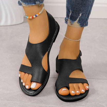 Women'S Sandals With Arch Support Comfortable Soft Open Toe Casual Flat Sandals For Various Occasions Beach Toe Ring Flip Flops Temu