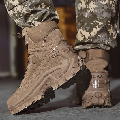 2022 New Winter Footwear Military Tactical Mens Boots Special Force Leather Desert Combat Ankle Boot Army Men's Shoes Plus Size