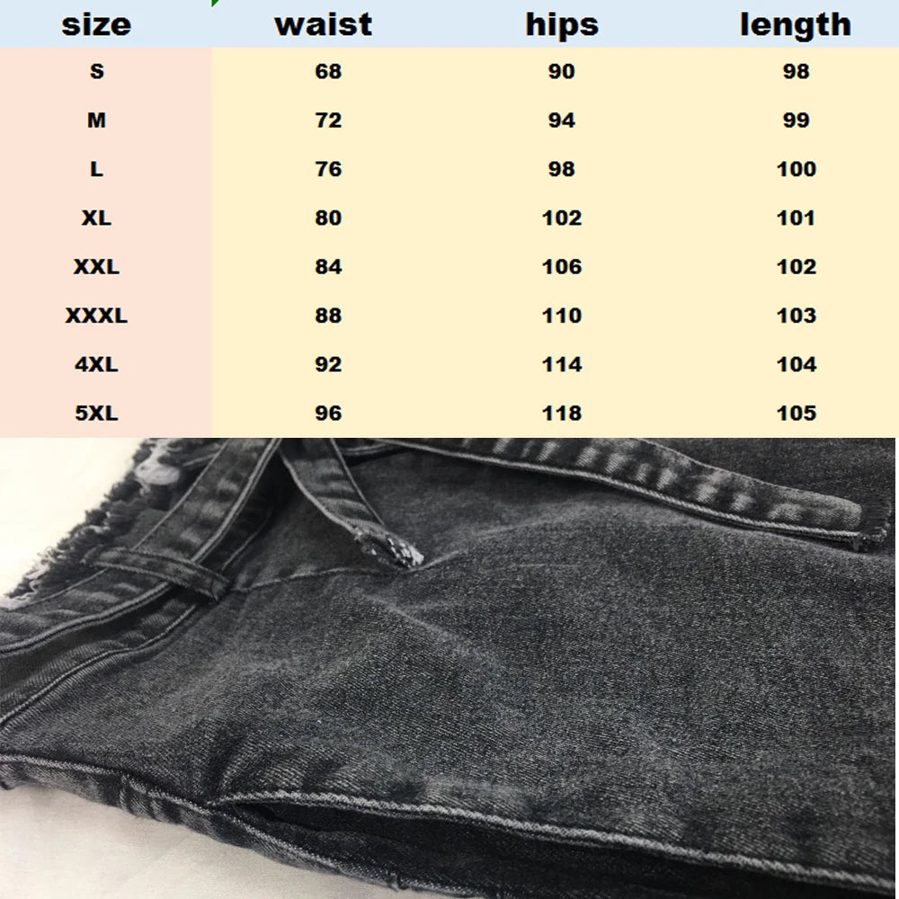 Boyfriend Hole Ripped Jeans Women Pants Cool Denim Vintage Jeans For Girl High Waist Casual Pants Female Slim Jeans woman