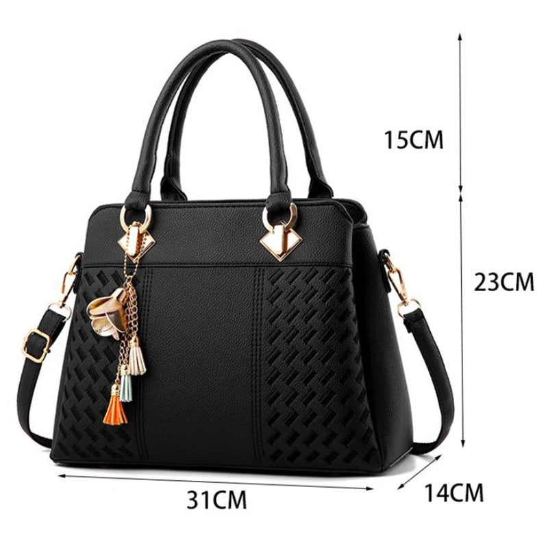 Gusure Luxury Handbag Women Crossbody Bag with tassel hanging Large Capacity  Embroidery Tote Sac A Main