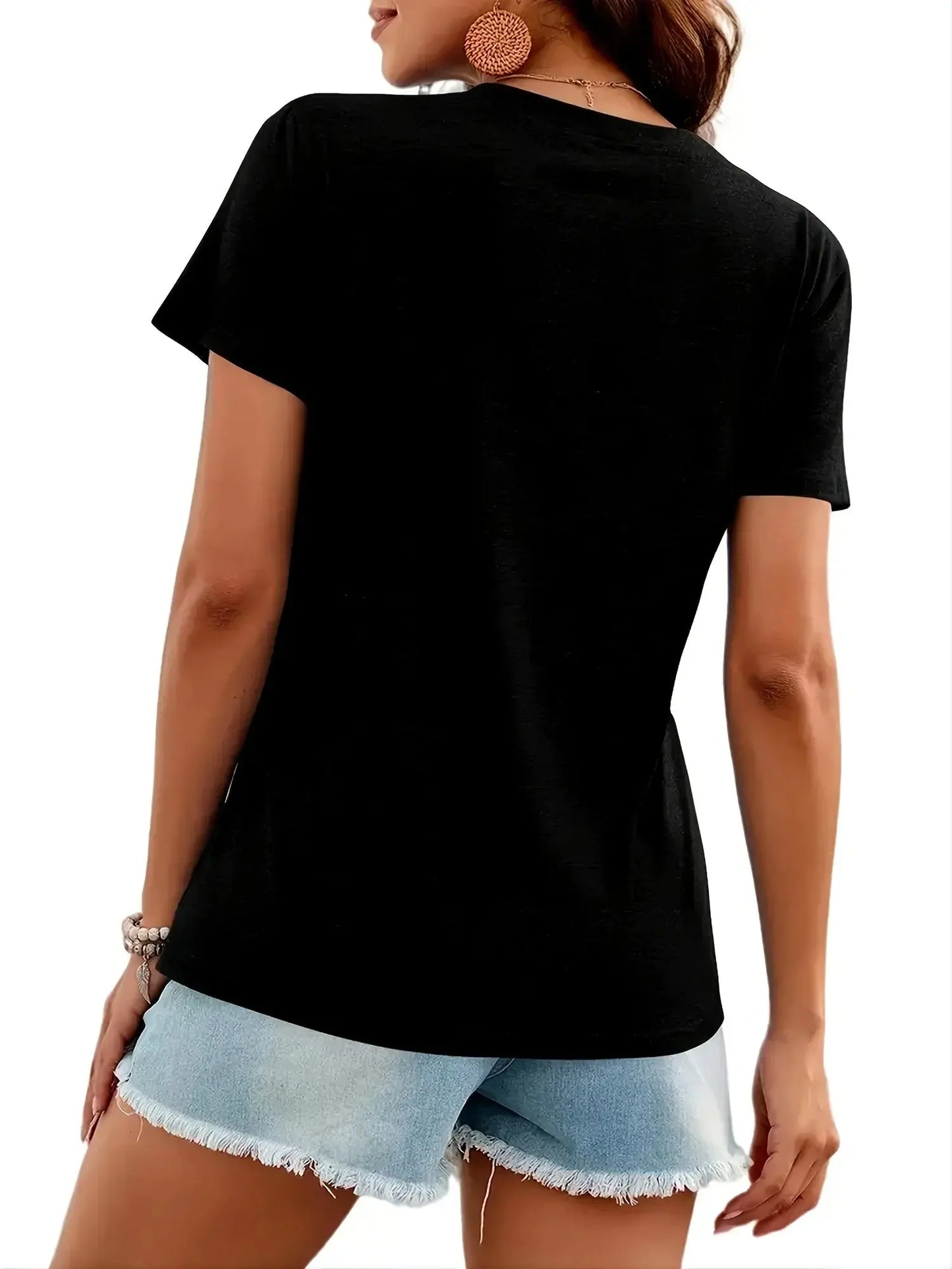 Jesus Is Print Faith Graphic T-Shirt, Short Sleeve Crew Neck Temu