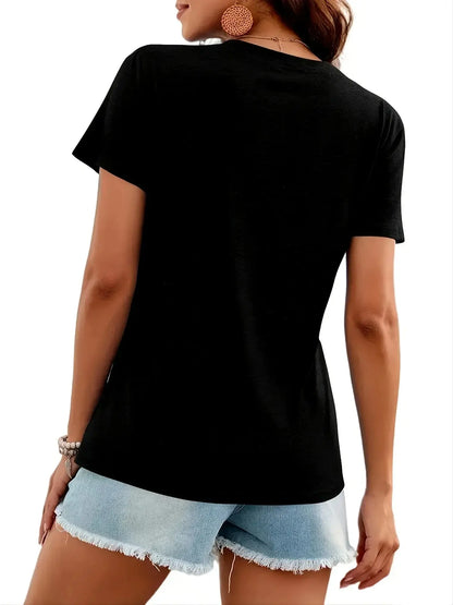 Jesus Is Print Faith Graphic T-Shirt, Short Sleeve Crew Neck Temu