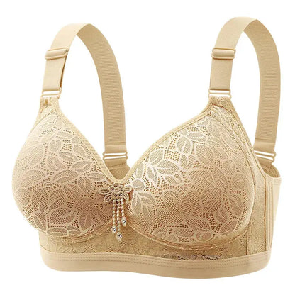 Comfortable Breathable Adjustable Brassiere Thin Section Without Steel Ring Bra Large Breasts Appear Small Side Gathering Bra Chic Le'Meek