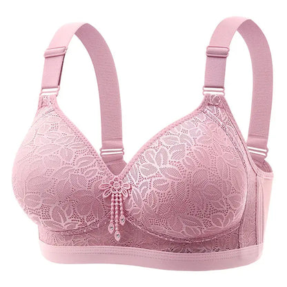 Comfortable Breathable Adjustable Brassiere Thin Section Without Steel Ring Bra Large Breasts Appear Small Side Gathering Bra Chic Le'Meek