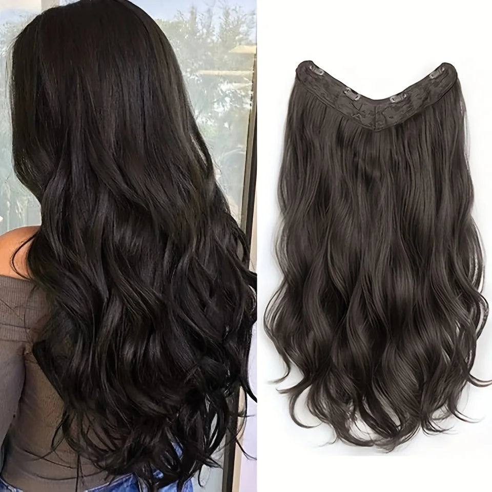 Synthetic Long Wavy U-shaped Clip In Hair Extensions 16Inch/20Inch/24inch Clip On Hair Extensions For Women Hair Accessories