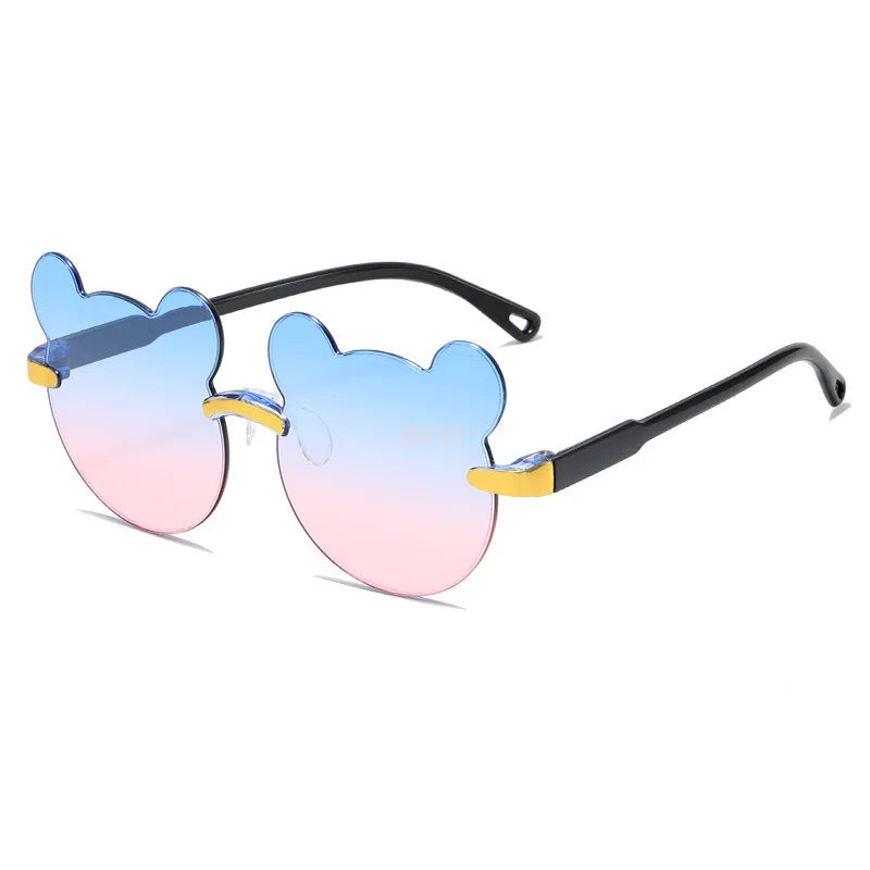 Children's Glasses Sunglasses UV Resistant Fashionable and Cute for Boys and Girls Baby Bear Ears Sunglasses