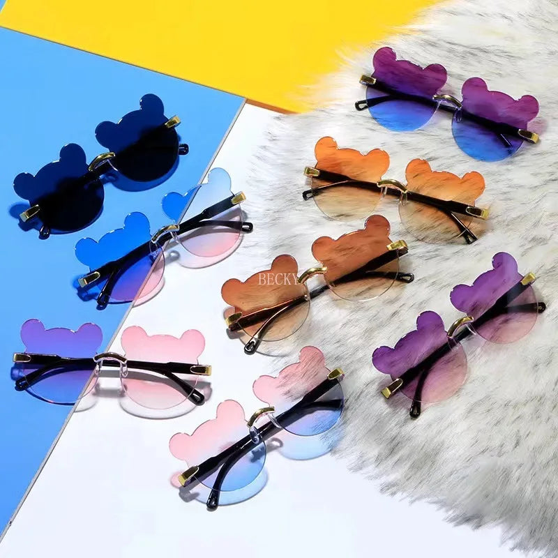 Children's Glasses Sunglasses UV Resistant Fashionable and Cute for Boys and Girls Baby Bear Ears Sunglasses