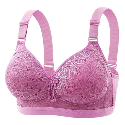 Comfortable Breathable Adjustable Brassiere Thin Section Without Steel Ring Bra Large Breasts Appear Small Side Gathering Bra Chic Le'Meek