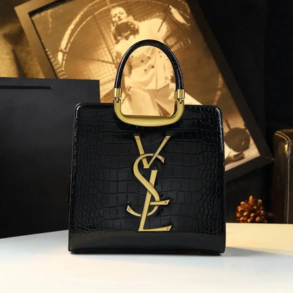 High-grade light luxury handbag 2024 new autumn and winter fashion Tote bag women's crocodile print single shoulder crossbodybag Chic Le'Meek