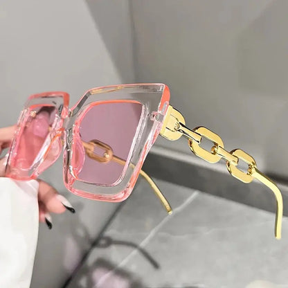 Luxury square fashion glasses for women casual candy color anti glare sun shades for beach party Travel Temu
