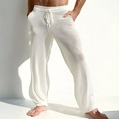 2025 New Men's Lightweight Knitted Casual Trousers - Breathable Stretch Elastic Waist Summer Lounge Pants for Men - M-XXL Size Chic Le'Meek
