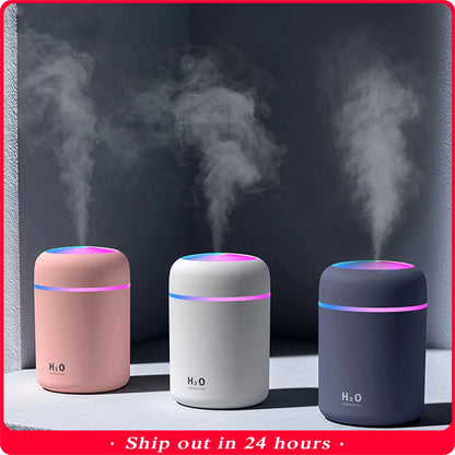 Car Air Freshener LED Air Humidifier Diffuser Air Humidifier Aromatherapy Aroma Fragrance Auto Interior perfume Accessories