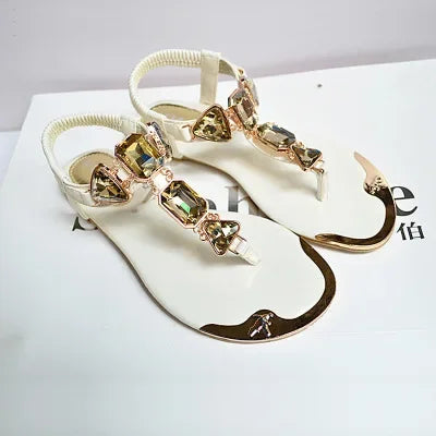 Woman Sandals 2020 fashion high quality Rhinestone women flip flops shoes ladies casual summer beach shoes ghj789