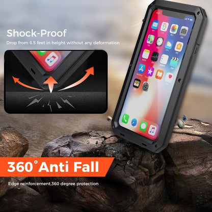 Shockproof armor Metal Aluminum phone Case for iPhone 15 14 13 12 11 Pro XS MAX XR X 7 8 6 6S Plus Full Protective Bumper Cover