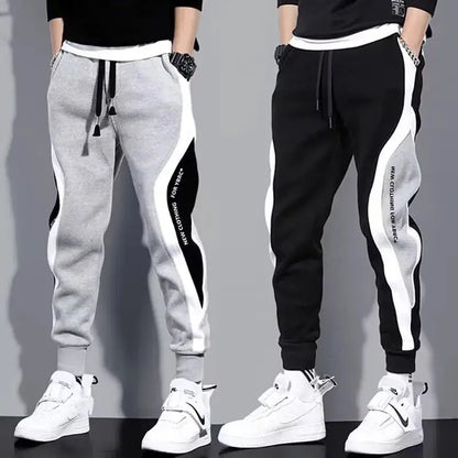Men Black Pants Hip Hop Drawstring Jogger Fashion Comfortable Trousers Male Casual Sweatpants Loose Elastic Waist Sportswear Chic Le'Meek
