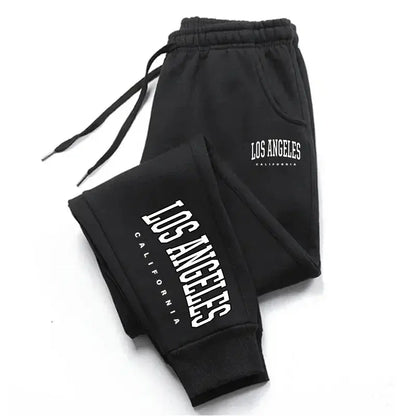 Los Angeles Womens Mens Sweatpants Elastic waist Casual Outdoors Jogging Pants High Quality Fashion Versatile Sport Trousers Chic Le'Meek