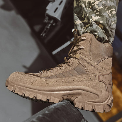 2022 New Winter Footwear Military Tactical Mens Boots Special Force Leather Desert Combat Ankle Boot Army Men's Shoes Plus Size