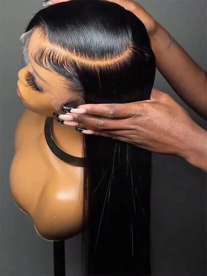 200% Hd Transparent Bone Straight 13x4 Lace Frontal Wigs Pre Plucked Brazilian Remy Hair 5x5 Glueless Wigs Human Hair For Women Temu