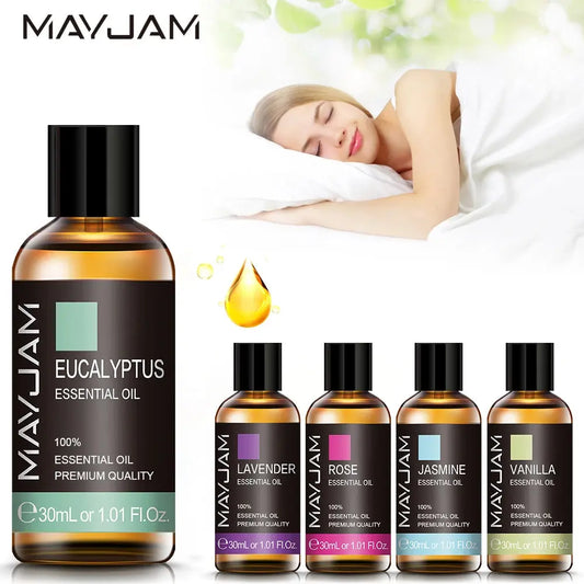 Lavender Eucalyptus Essential Oil Diffuser Aroma Oil 30ML Jasmine Vanilla Sandalwood Patchouli Lemon Ylang Ylang Rose Chamomile Chic Le'Meek