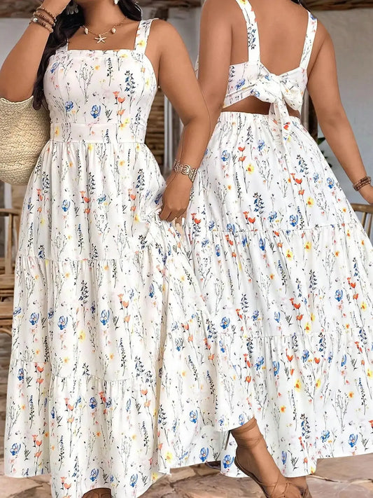 Plus Size Casual Dress, Fitted All Season Long Sleeve Maxi Dress, Comfortable Moderate Fabric, Perfect for Daily Wear & Special Chic Le'Meek