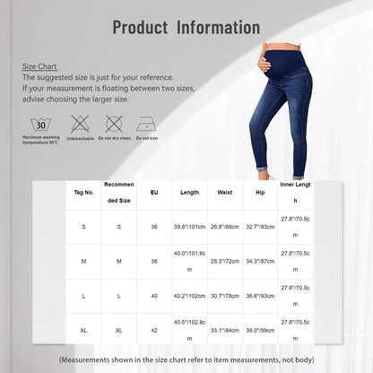 Pregnant Women High Waist Support Belly Jeans Maternity Hip Lifting Elastic Denim Pants AliExpress