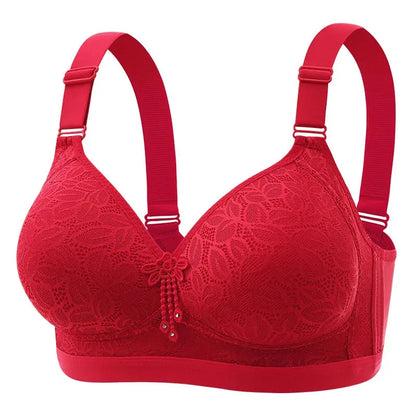 Comfortable Breathable Adjustable Brassiere Thin Section Without Steel Ring Bra Large Breasts Appear Small Side Gathering Bra Chic Le'Meek