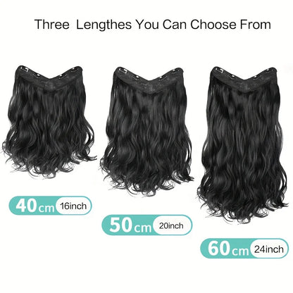 Synthetic Long Wavy U-shaped Clip In Hair Extensions 16Inch/20Inch/24inch Clip On Hair Extensions For Women Hair Accessories