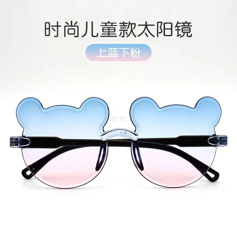 Children's Glasses Sunglasses UV Resistant Fashionable and Cute for Boys and Girls Baby Bear Ears Sunglasses