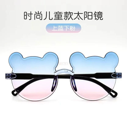 Children's Glasses Sunglasses UV Resistant Fashionable and Cute for Boys and Girls Baby Bear Ears Sunglasses