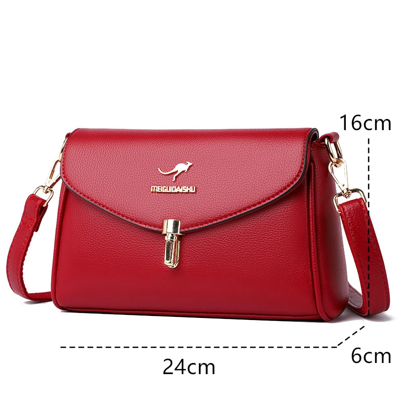 Luxury PU Leather Purses and Handbags for Women 2023 New Fashion Designer Shoulder Bags